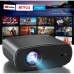 Smart WiFi 6 Bluetooth 5.0 Projector Native 1080P Full HD with Electric Focus, Built-in Netflix/YouTube/Prime Apps 800 ANSI Lumens Home Theater & Outdoor Movie Projector Model BL128 Plus